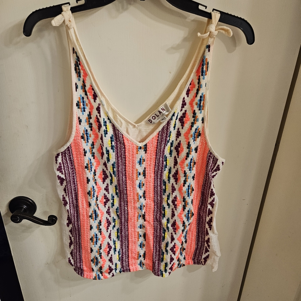 Dolan sz M embroidered tank, Anthropology